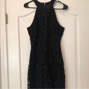 Black Crochet Dress